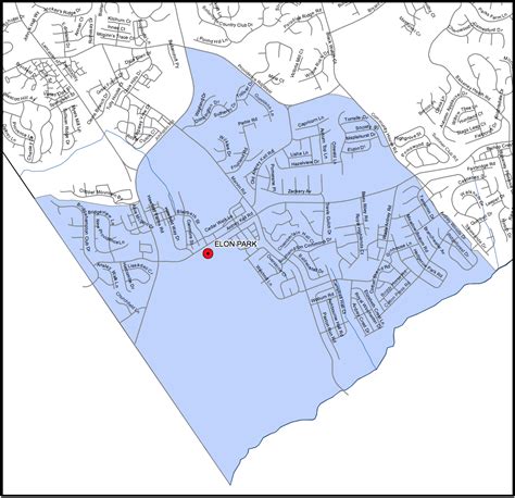 Elon Park Elementary School - CMS Boundary Map