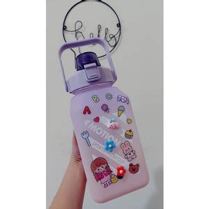 Jual New Botol Viral 2 Liter Kotak Gemoy Time Gradasi Botol Motivasi 3D ...