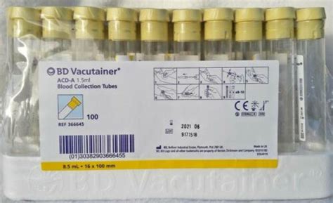 Becton Dickinson PRP PRF Fibrin alopecia BD Vacutainer ACD-A Blood ...