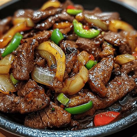 Sizzling Chinese Pepper Steak With Onions: Easy Recipe