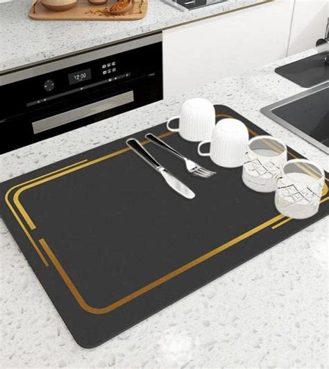 Buy GLNRM High Water Absorbent Dish Utensils Drying Mat,Place Mat ...