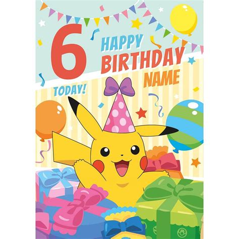Pikachu Birthday Card Pokemon Birthday Card Pok Mon Etsy/pikachu ...