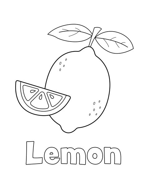 Image result for Lemon Cartoon Coloring