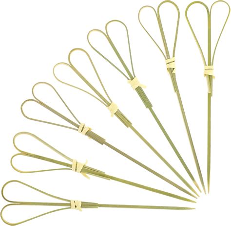 Amazon.com | ZEYIYER 100PCS Bamboo Cocktail Picks, 4.9 Inch Heart ...
