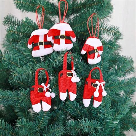 6pcs, Santa Suit Christmas Cutlery Holder Tableware, Silverware Bag ...