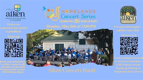 Hopelands Concert Series - Presents Aiken Concert Band, Hopelands ...