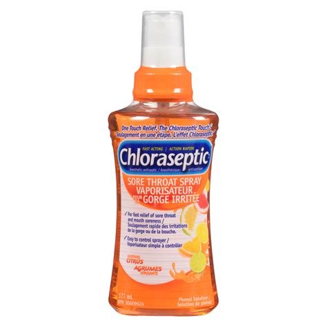 Chloraseptic Sore Throat Spray Soothing Citrus, 177 ml - WeShine.ca ...
