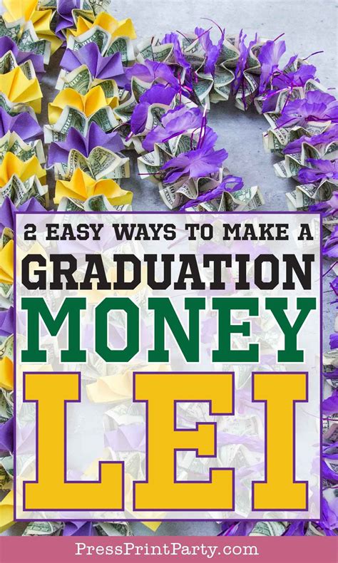 How to make a graduation money lei 2 easy ways – Artofit