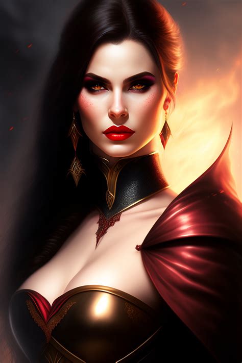 Lexica - Female vampire, dark fantasy, dnd portrait, pale skin, dark lady,