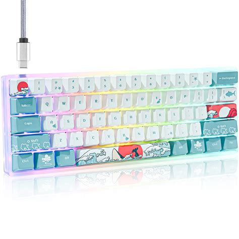 Buy Guffercty kred GK61 60 Percent Keyboard Mechanical Hot Swappable ...