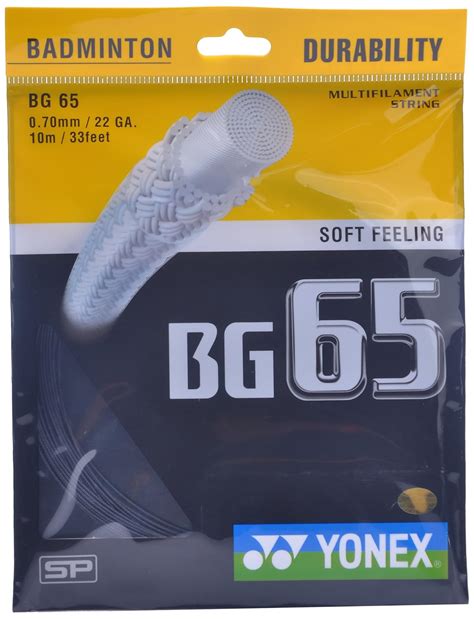 Buy YONEX BG 65 0.70mm Badminton Strings (Black) Titanium Online at Low ...