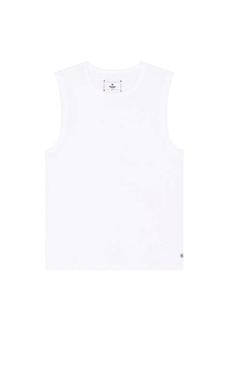 Reigning Champ Copper Jersey Sleeveless Shirt in White | REVOLVE