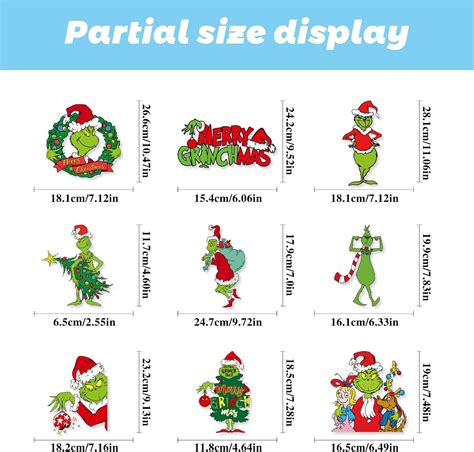 Decoración navideña para ventanas de Grinchs, 90 calcomanías ...