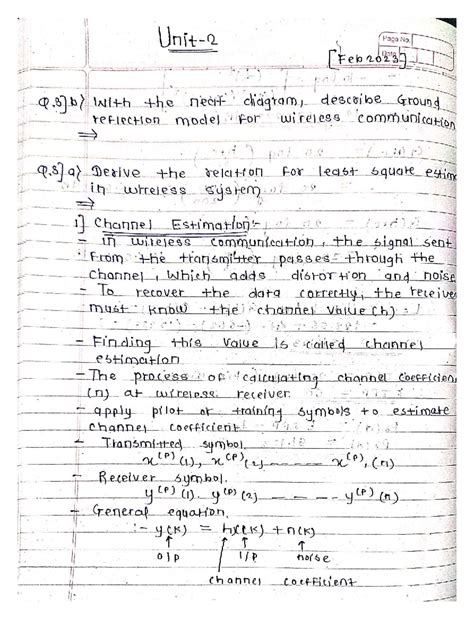 Cellular Network Notes: Ground Reflection Model & Channel Estimation ...