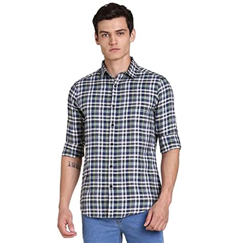 Buy Dennis Lingo Green Men's Casual Shirt at Amazon.in
