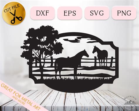 Field Horses Svg Vector Cut File Farm Horse Silhouettes - Etsy Australia
