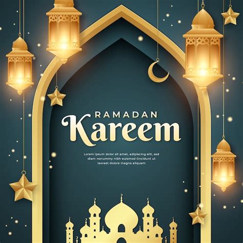 Gradient ramadan kareem illustration | Premium Vector