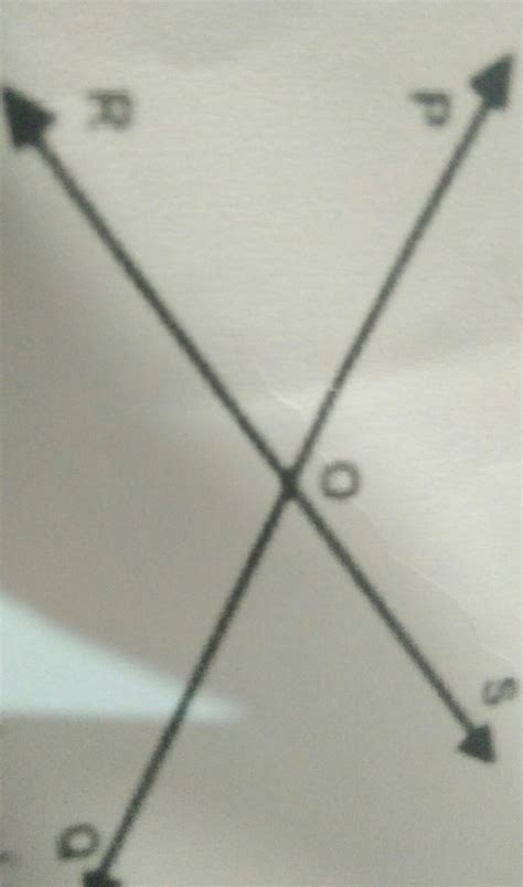 two lines PQ and RS intersect at o.If angle POR=50,then value of angle ...