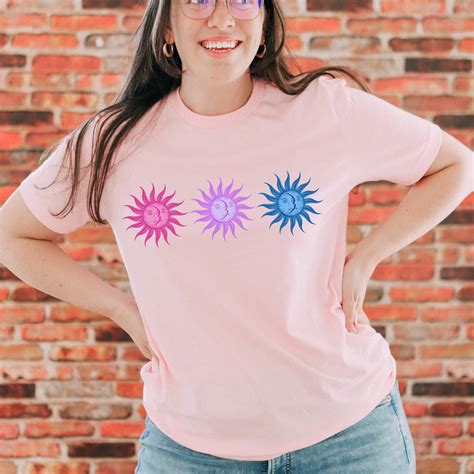 Subtle Bi Pride Shirt Subtle Pride Shirt Moon and Sun Bisexual | Etsy