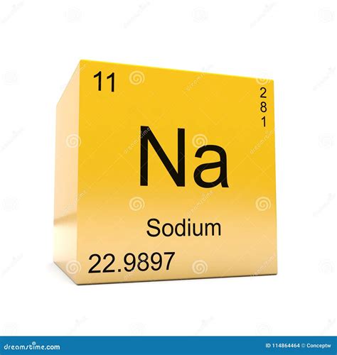 Sodium Chemical Element Symbol from Periodic Table Stock Illustration ...