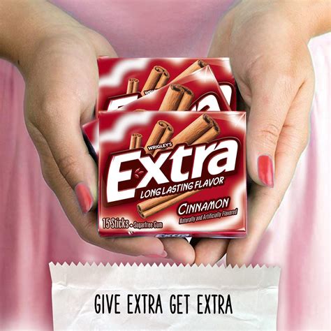 Buy Product Of Wrigleys Extra, Cinnamon, Count 10 (15S) X 2 (Package ...