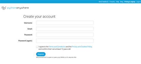 Create a PythonAnywhere 的图像结果