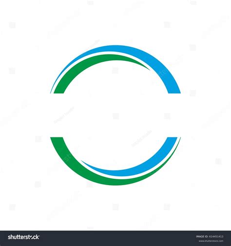 Two Half Circle Logo Design Concept Stock Vector (Royalty Free ...