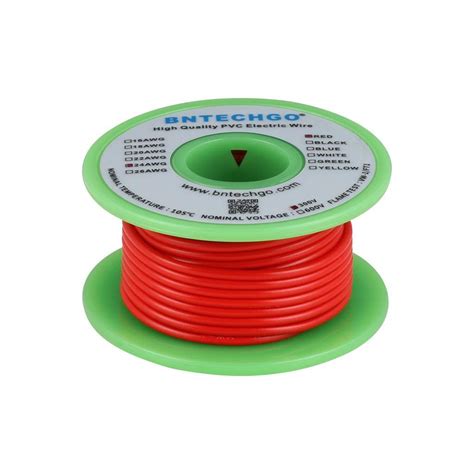 BNTECHGO 24 AWG 1007 Electric wire 24 Gauge PVC 1007 Wire Solid Wire ...