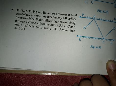 PQ and RS are two mirrors placed parellel to each other. An incident ...