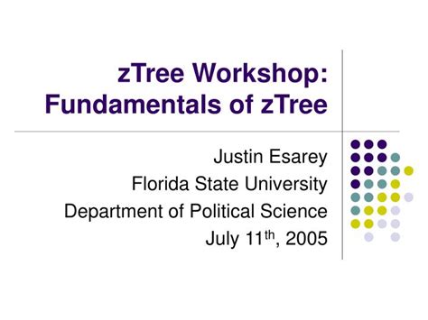 PPT - zTree Workshop: Fundamentals of zTree PowerPoint Presentation ...