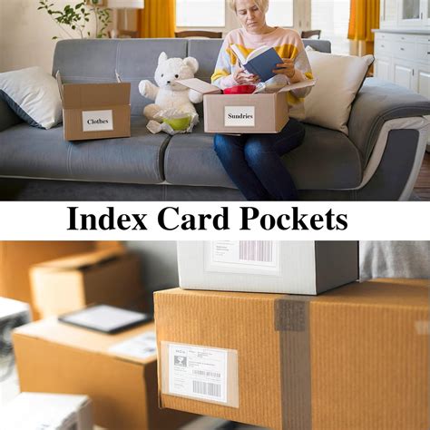 Buy 36 Pack Adhesive 3 x 5 Index Card Pockets with Top Open for Loading ...