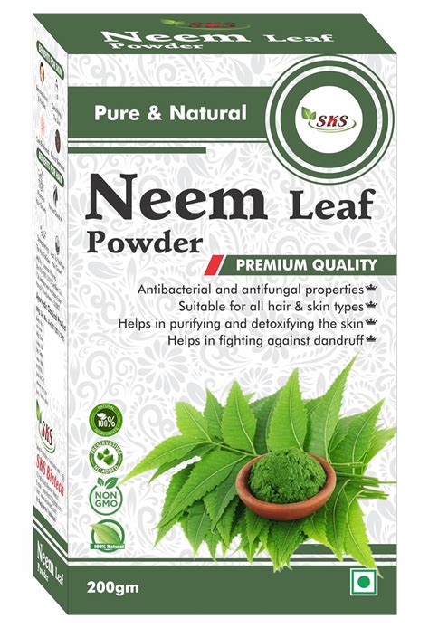 SKS NEEM LEAF POWDER|100% NATURAL| NATURAL POWDER FOR FACE, SKIN AND ...