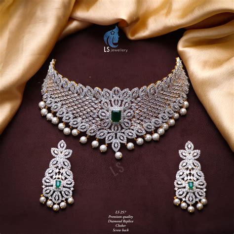 Premium Quality Diamond Finish Necklace 2021 - Indian Jewelry Designs