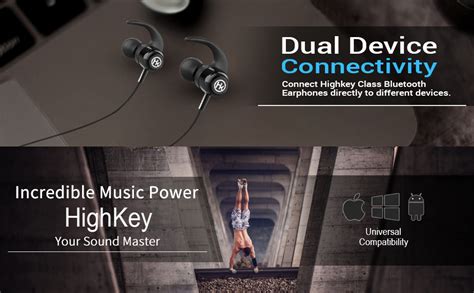 hk highkey Class Bluetooth Earphone V 5.0 with Voice Assistance and ...