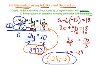 Image result for Elimination Using Addition and Subtraction Two Negatives