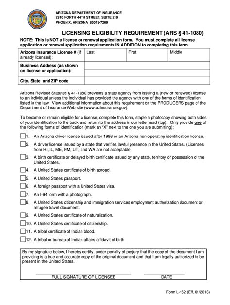 2010 Form AZ L-152 - Blank Fillable Template | Fill Out, Print ...