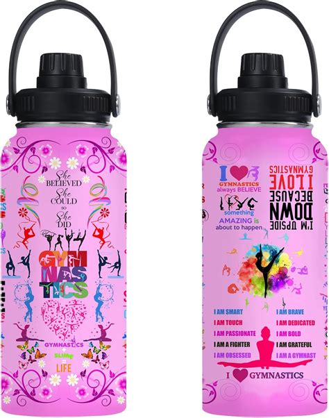 Amazon.com: Xtmunole Gymnastics Water Bottle 32oz Gymnastics Stainless ...