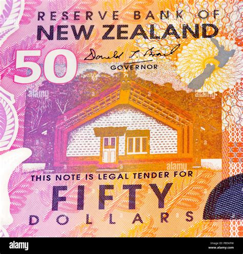 50 New Zealand dollar bank note. New Zealender dollar is the national currency of New Zealand ...