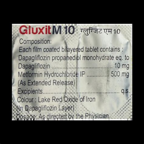 GLUXIT M 10MG TABLET 10'S - Uses, Side Effects, Price and Generic ...