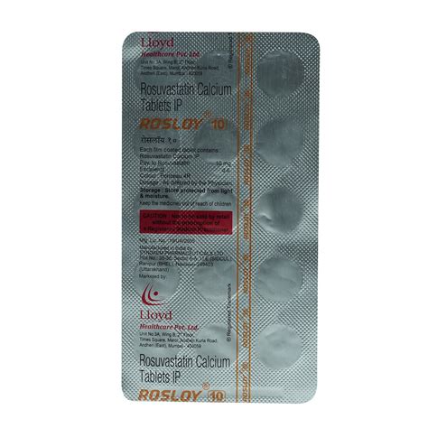 Rosloy 10 Tablet | Uses, Side Effects, Price | Apollo Pharmacy