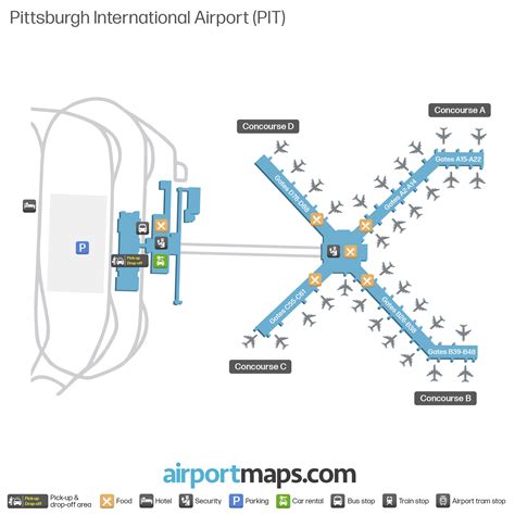 Map of Pittsburgh Airport (PIT) – Terminal Map | Airportmaps.com