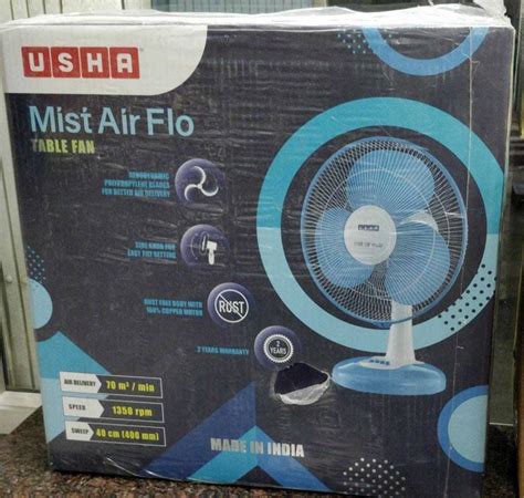 USHA USHA MIST AIR FLO 400 mm Ultra High Speed 3 Blade Table Fan Price ...