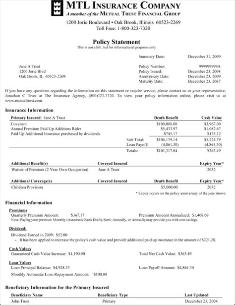 Life Insurance Policy Example 的图像结果