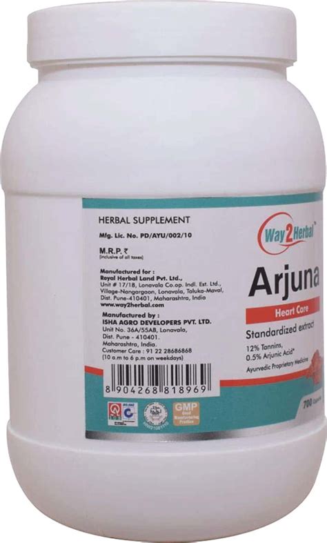 Buy WAY2HERBAL ARJUNA HEART CARE WELLNESS 700 CAPSULES VALUE PACK ...