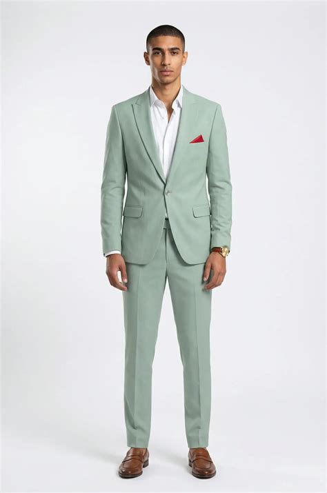 Blutailor Pista Green 2 Piece Suit - Essential Elite Wedding Suit