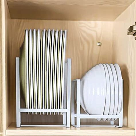 HighFree White Metal Vertical Plate Dish Holder Rack for India | Ubuy