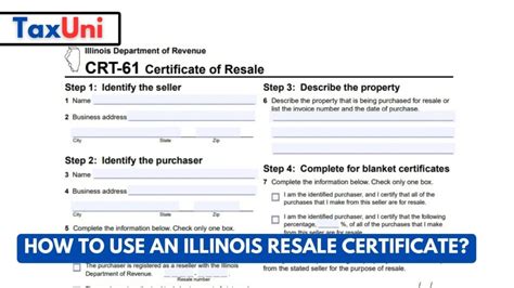 How to Use an Illinois Resale Certificate?