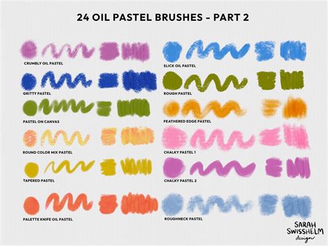 Oil Pastel Brushes for Procreate Realistic Oil Pastels, Texture ...