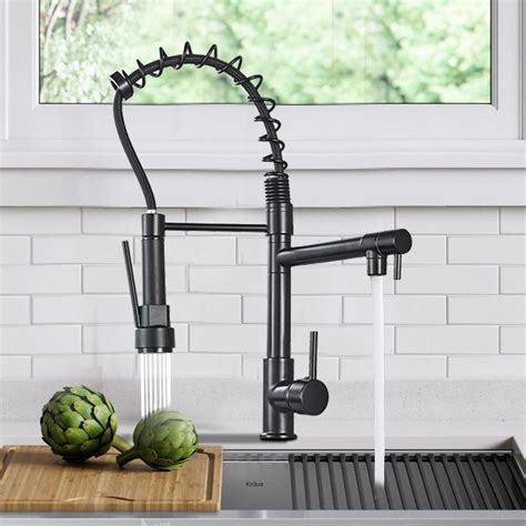 Buy Matte Black Kitchen Faucet Pull Down Sprayer Swivel Single Handle ...