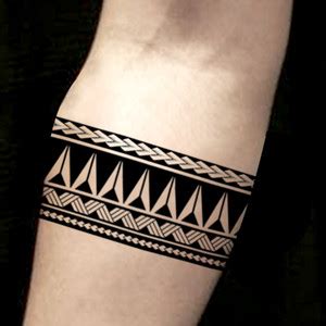 fashionoid Stylish Tribal Black Aztec Hand Band Waterproof Temporary ...